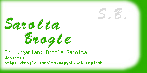sarolta brogle business card